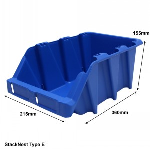 Stack & Nest Plastic Parts Bins Size E 10 Pack